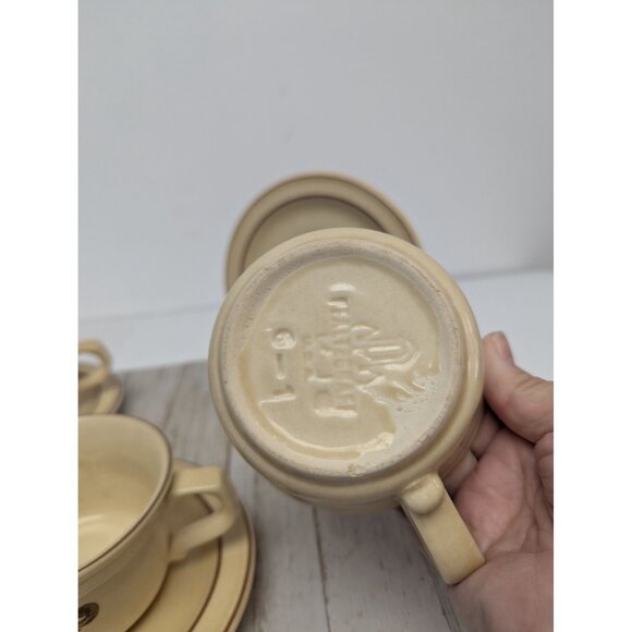 Pfaltzgraff Village Tan Set of 3 Cups and Saucer Plates USA - Picture 4 of 6